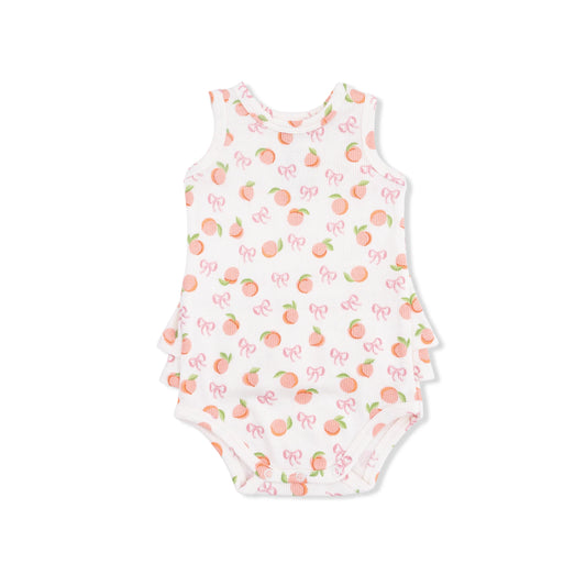 Little Peaches Ruffle Tank Bodysuit