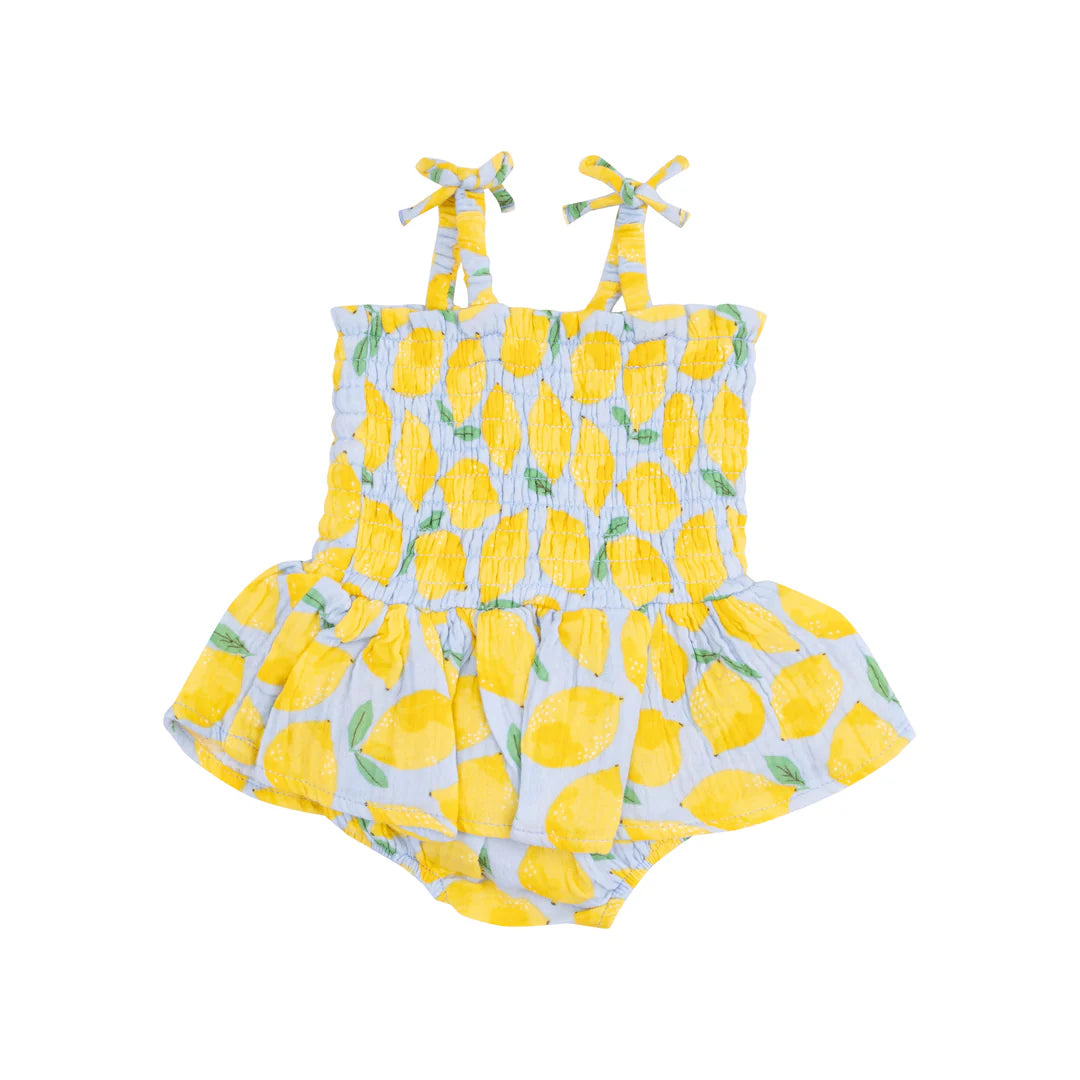 Sunny Lemons Smocked Bubble W/ Skirt