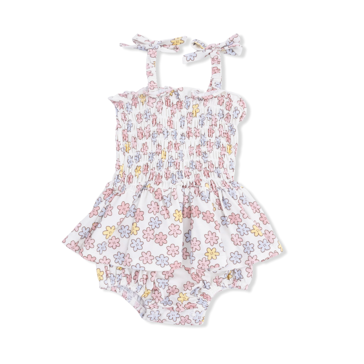 Sarah Floral Smocked Bubble with Skirt