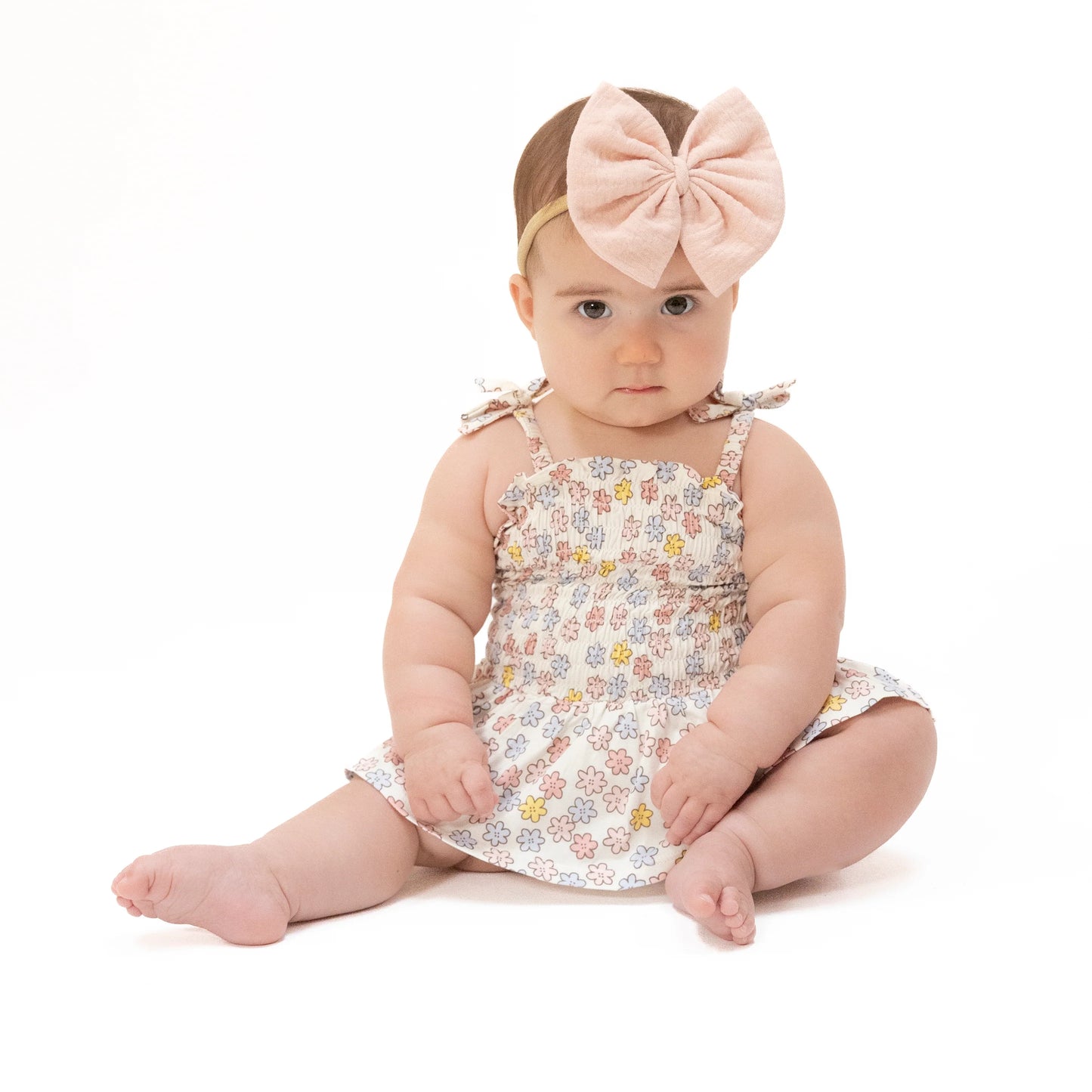 Sarah Floral Smocked Bubble with Skirt