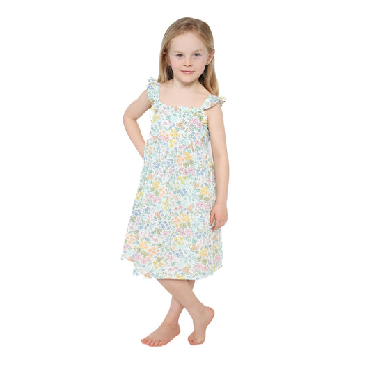 Samantha Floral Paperbag Ruffle Dress