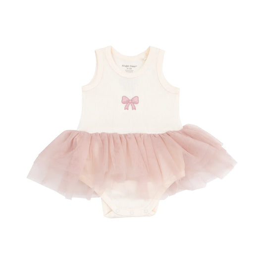 Rib Tutu Bodysuit - Bows