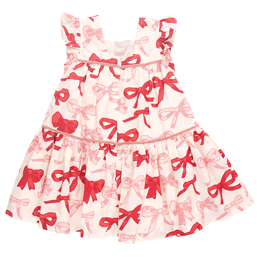 Girls Camelia Dress - Valentines Bows