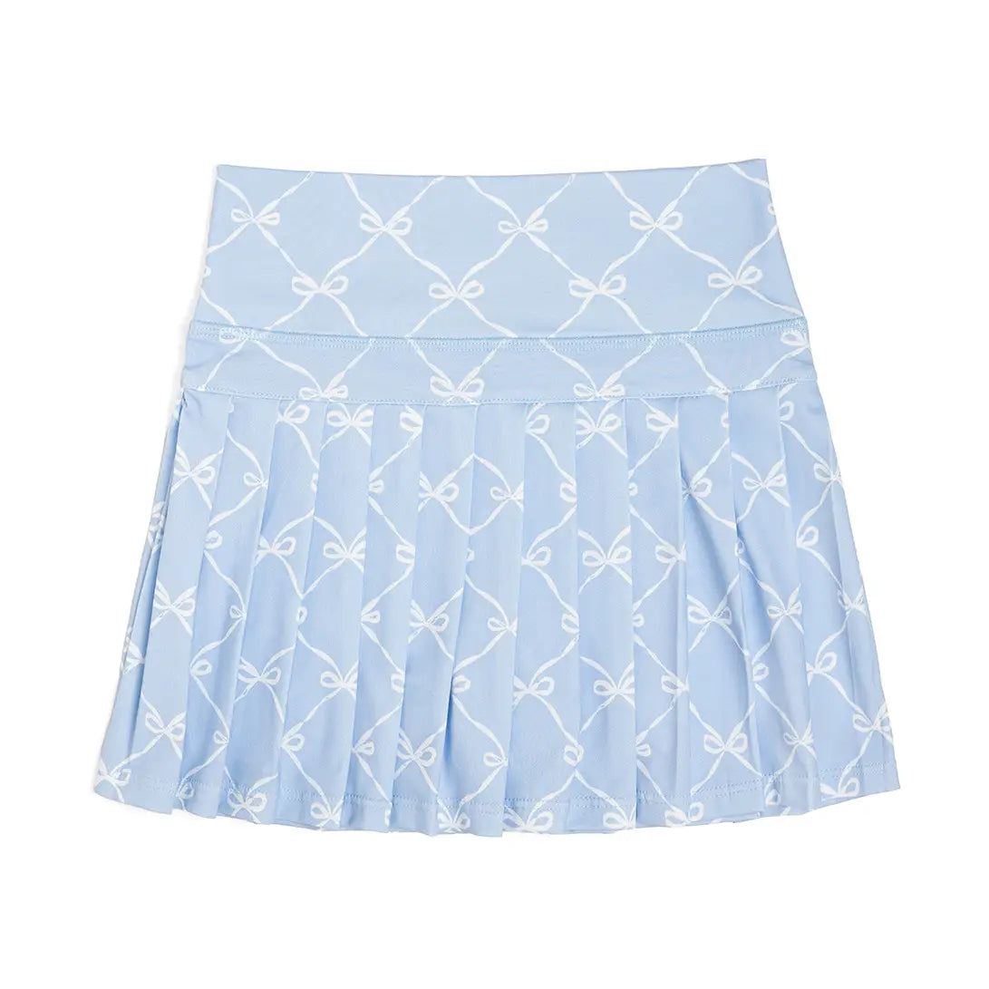 Powder Blue Bow Trellis Athletic Skort