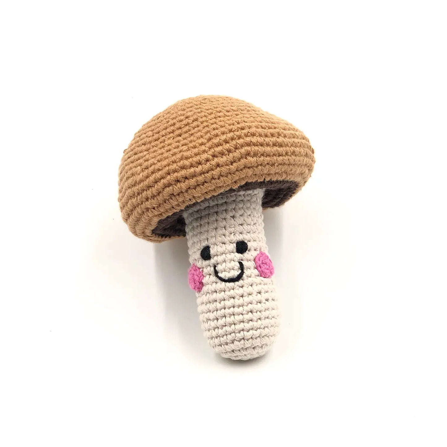 Friendly Mushroom Rattle - Brown