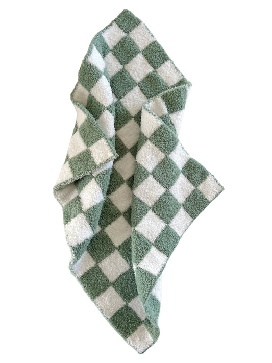 Phufy Bliss Checkerboard Mini Blanket - Sage