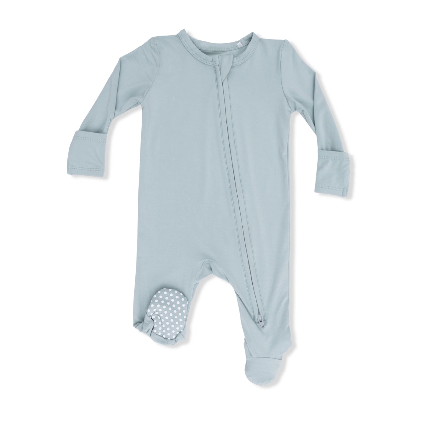 Solid Jadeite 2 Way Zipper Footie