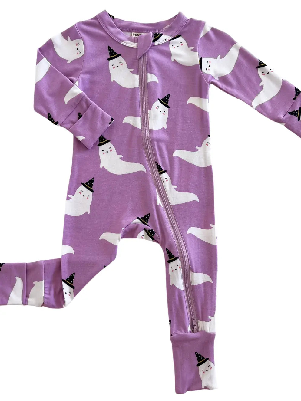 2-Way Convertible Zip Romper - Purple Ghost