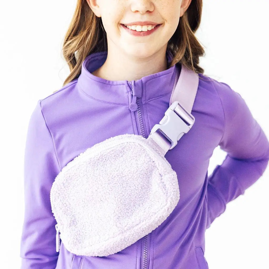 Lavender Fleece Belt Bag