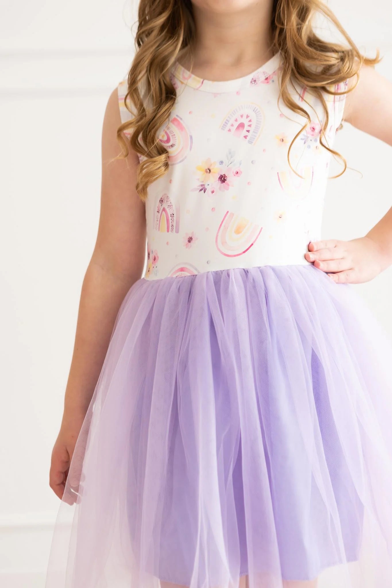 Tank Tutu Dress - Rainbow Meadows