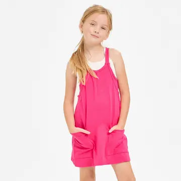 Romper Dress - Hot Pink