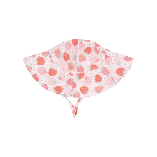Strawberry Bliss Wide Brim Sunhat
