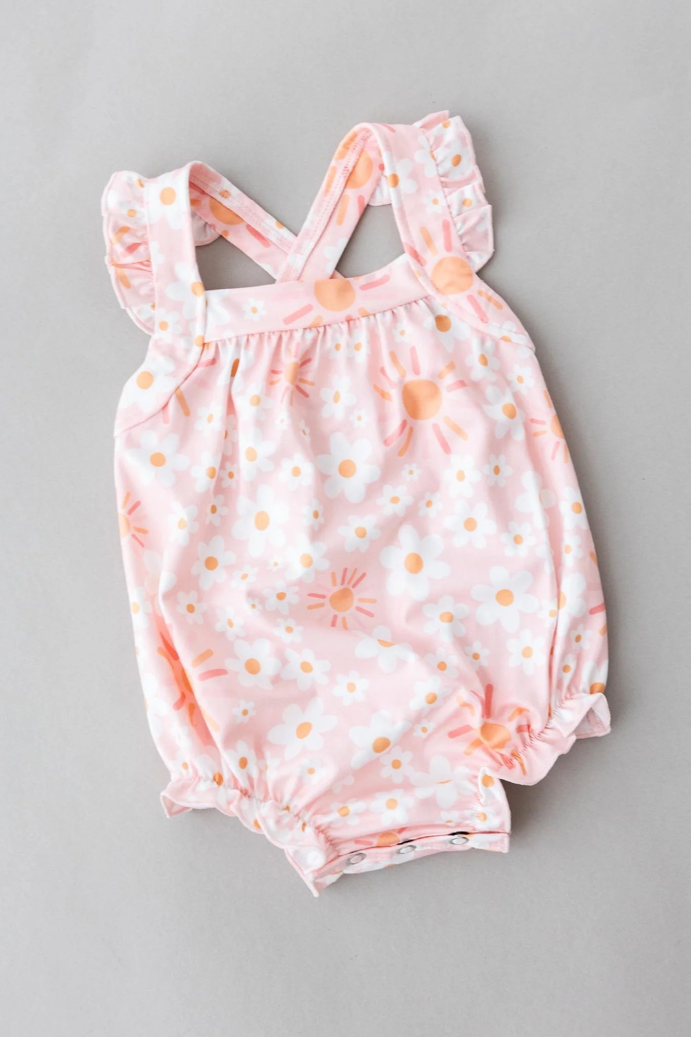 Ruffle Crossback Romper - Sweet & Sunny