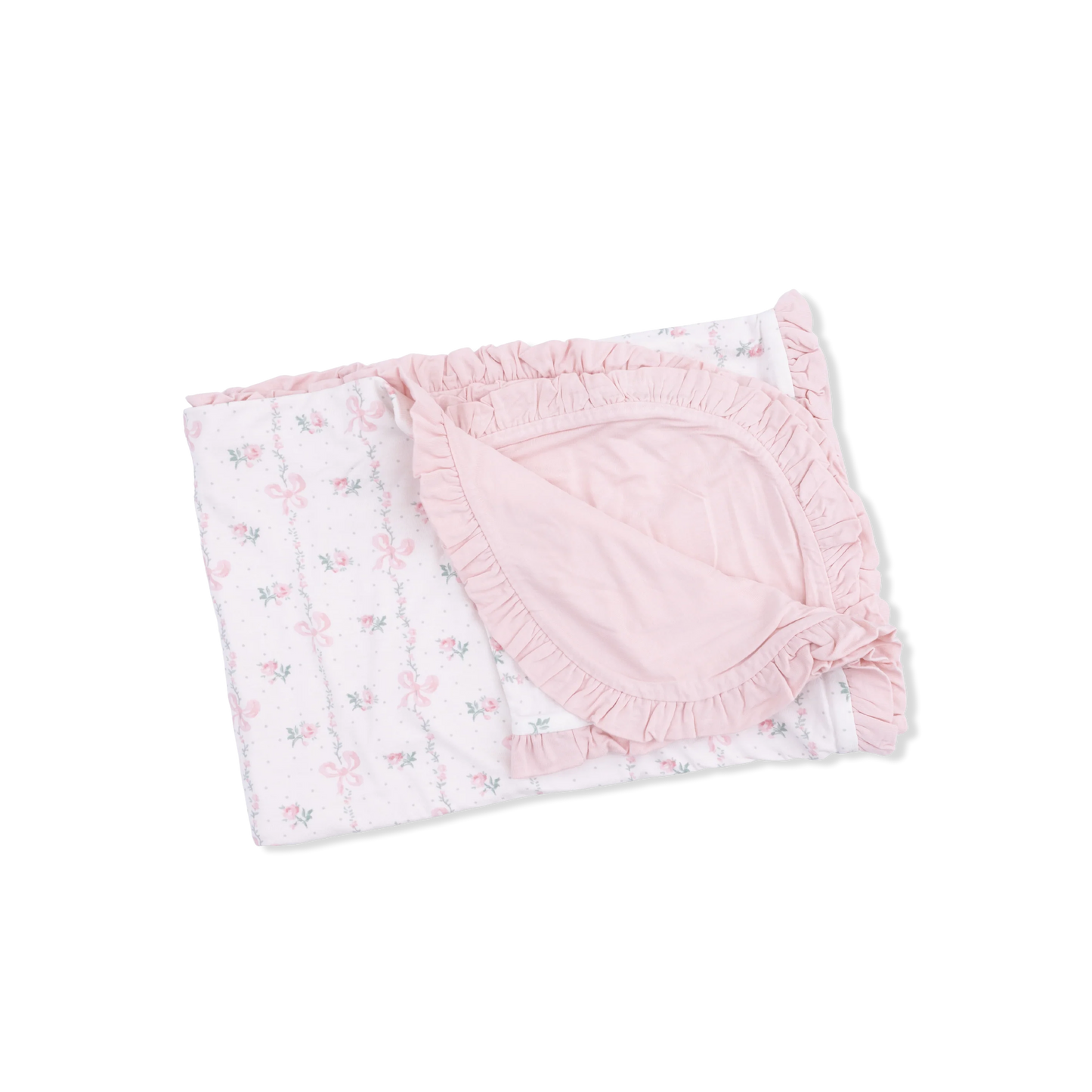 Dainty Buds and Bows - Ruffle Blanket