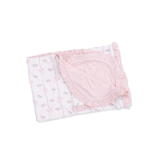 Dainty Buds and Bows - Ruffle Blanket