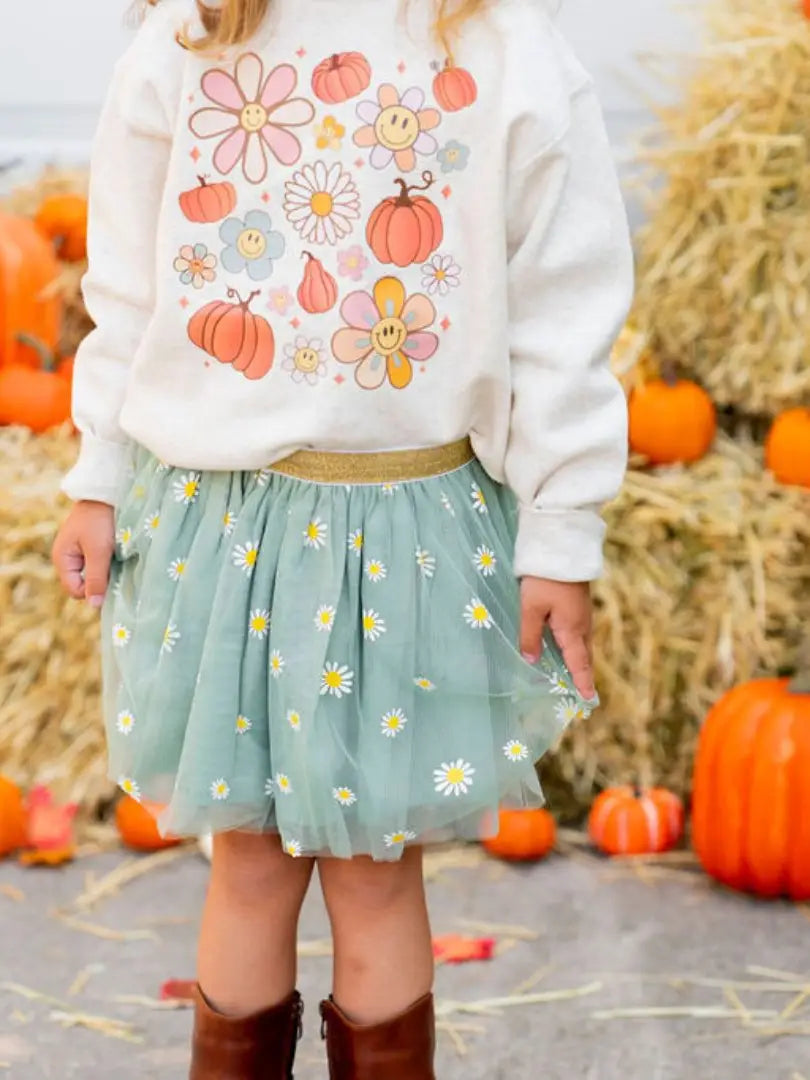 Pumpkin Daisy Doodle Sweatshirt