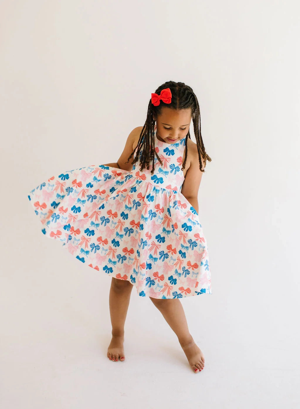 Sofia Dress Patriotic Bows