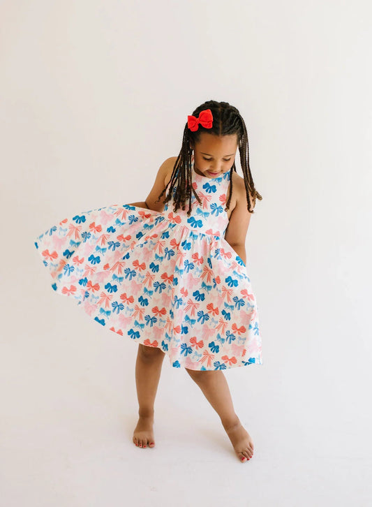 Sofia Dress Patriotic Bows