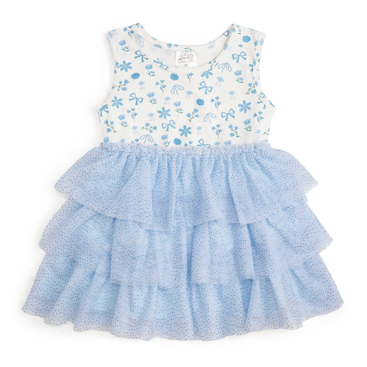 Sky Floral Tank Tutu Dress
