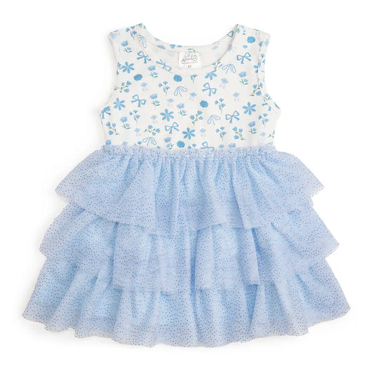 Sky Floral Tank Tutu Dress