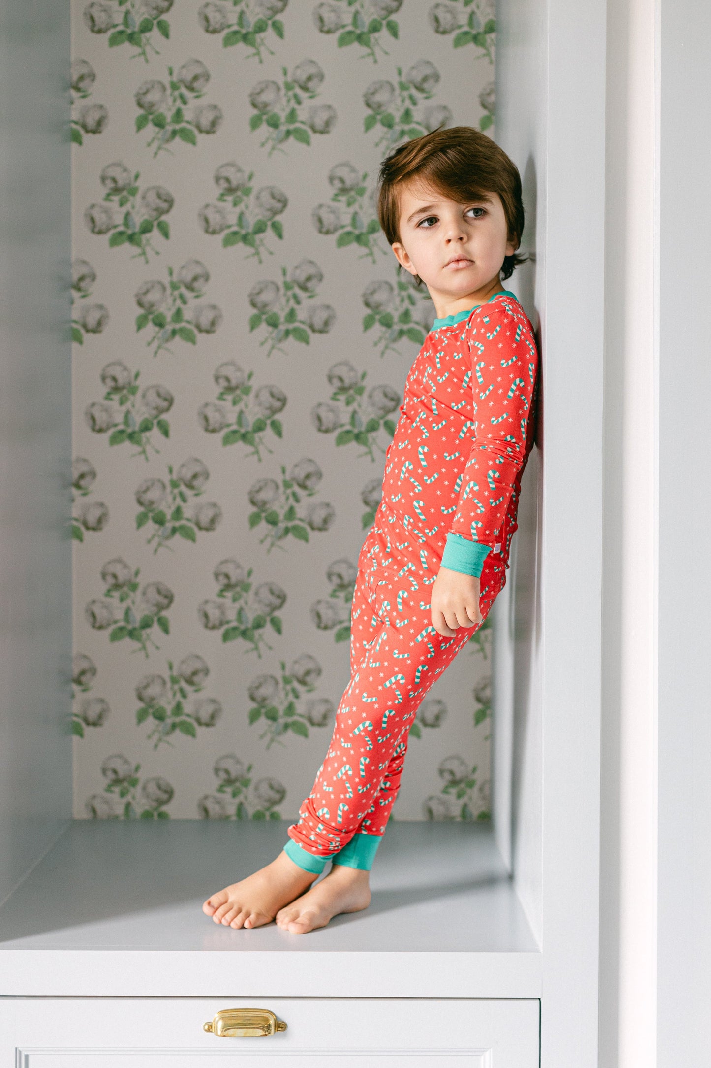 Red and Green Candy Cane PJ Set