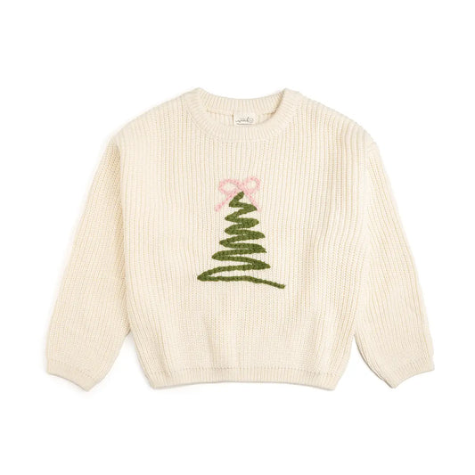 Coquette Christmas Tree Knit Sweater