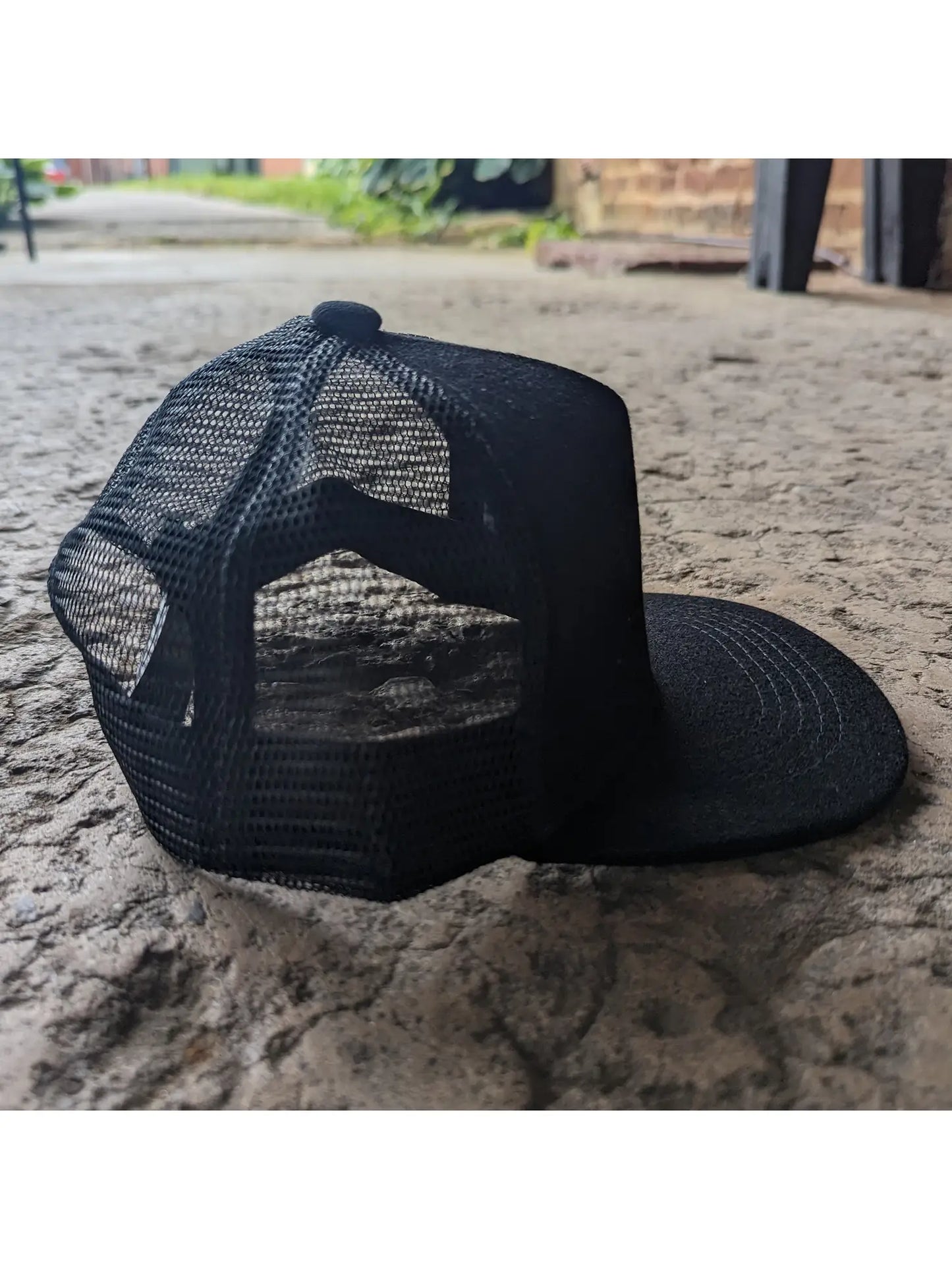 Raised in A Barn Cow Mesh Trucker Hat - Black