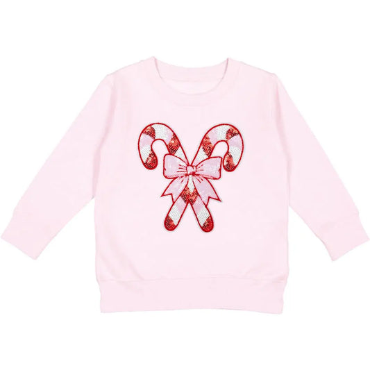 Candy Cane Patch Christmas Sweatshirt