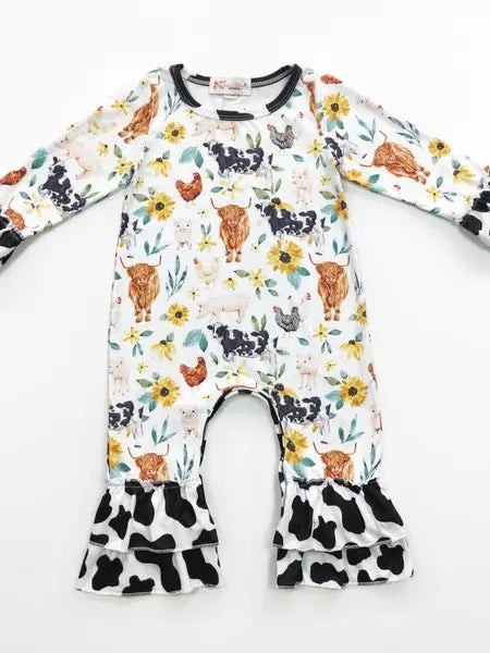 Cow Daisy Romper
