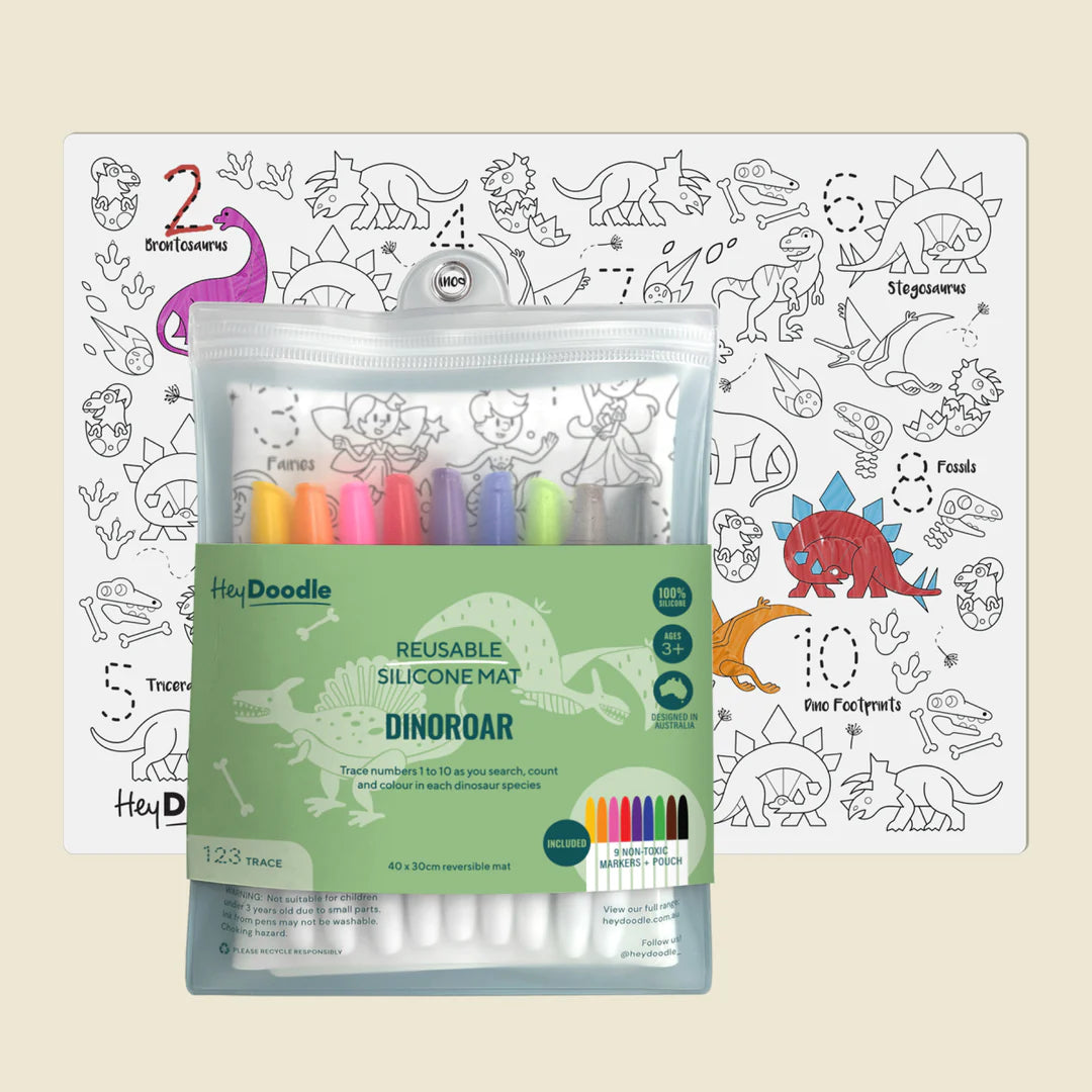 DinoRoar Classic Coloring & Doodle Mat