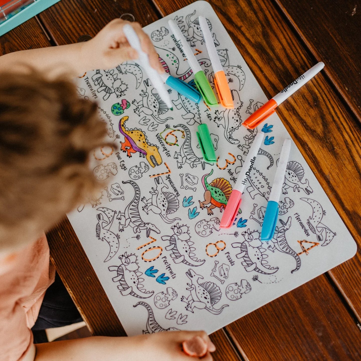 DinoRoar Classic Coloring & Doodle Mat