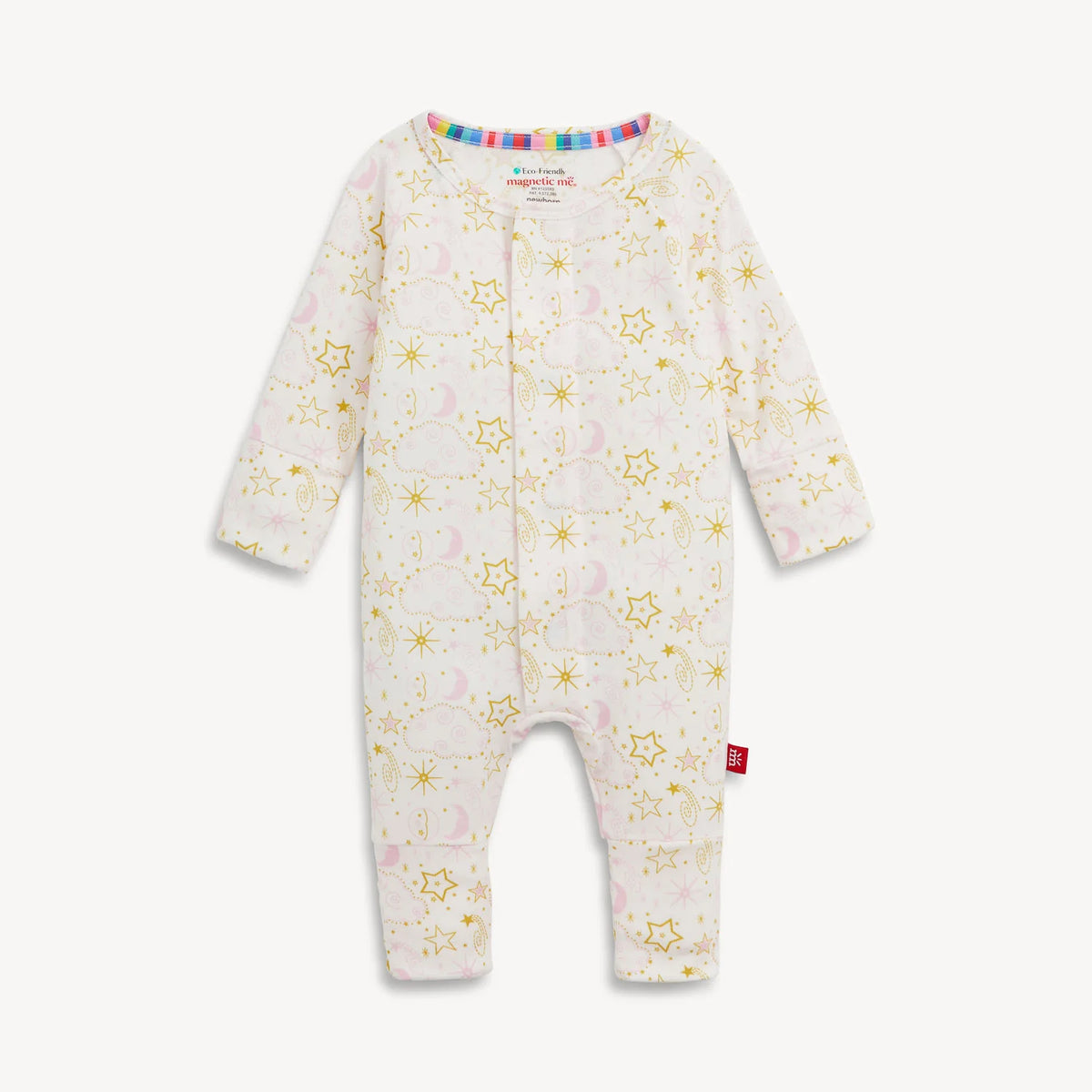 Magnetic Convertible Coverall - Star Signs Pink