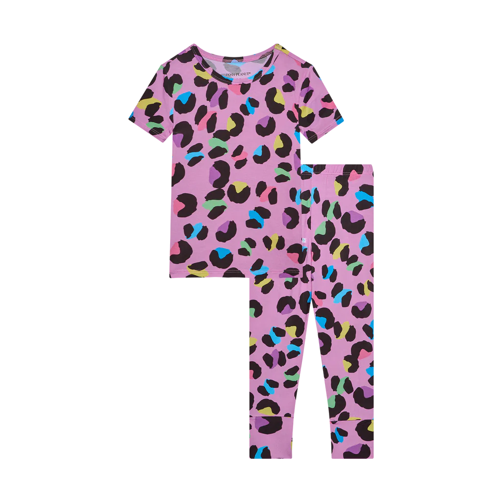 Posh Peanut Electric Leopard Short Sleeve Basic Pajama