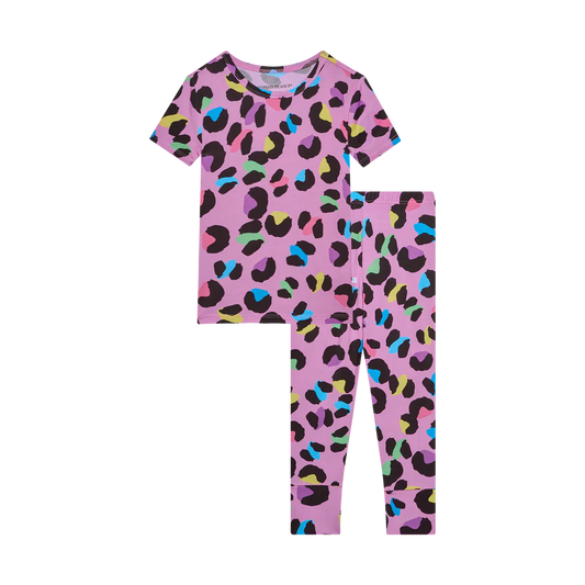 Posh Peanut Electric Leopard Short Sleeve Basic Pajama