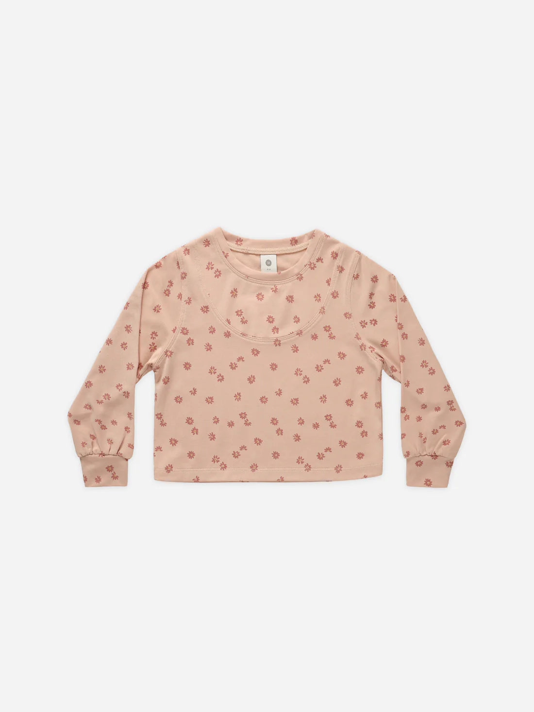 scoop long sleeve || pink daisy