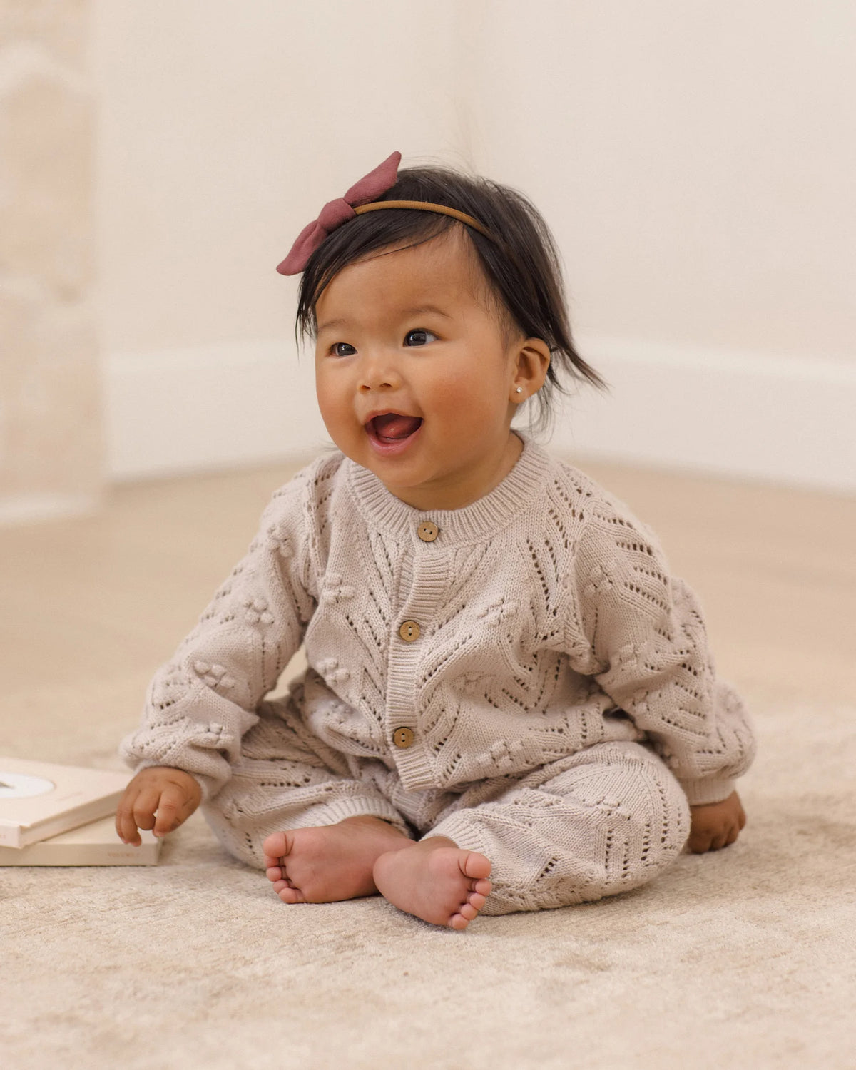 Long Sleeve Bubble Romper || Lilac Mist-0-3M