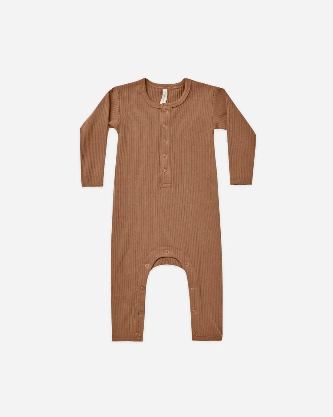 Ribbed Baby Jumpsuit || Cinnamon