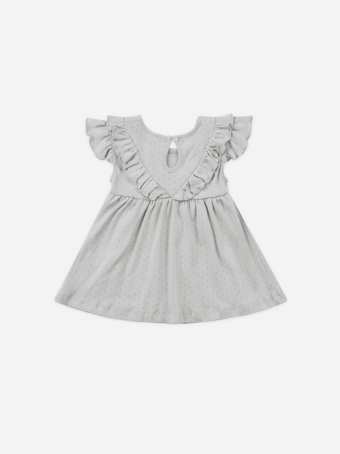 sleeveless ruffle v dress || cloud