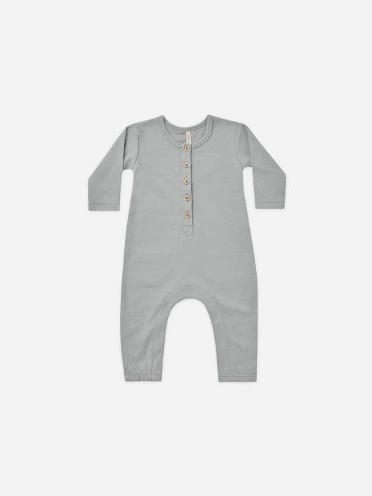 Long Sleeve Jumpsuit || Dusty Blue