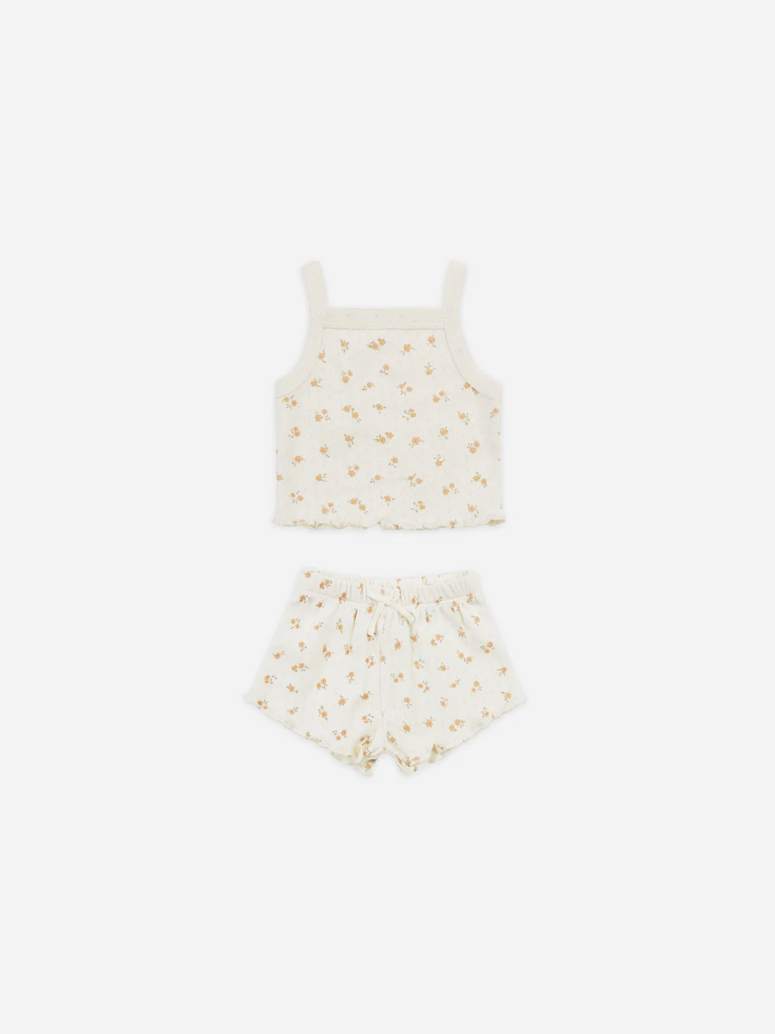 pointelle tank + shortie set || ditsy melon