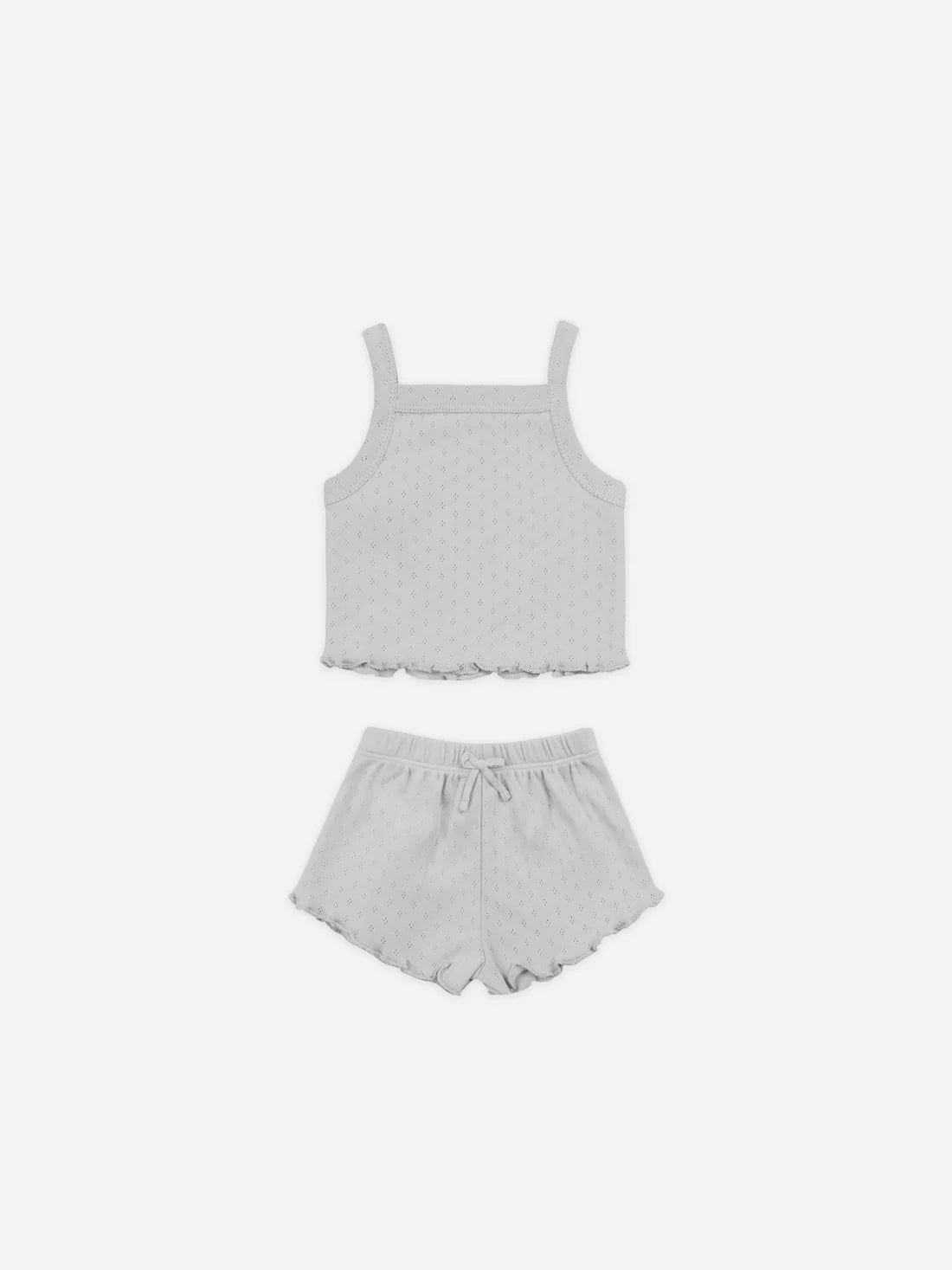 pointelle tank + shortie set || cloud