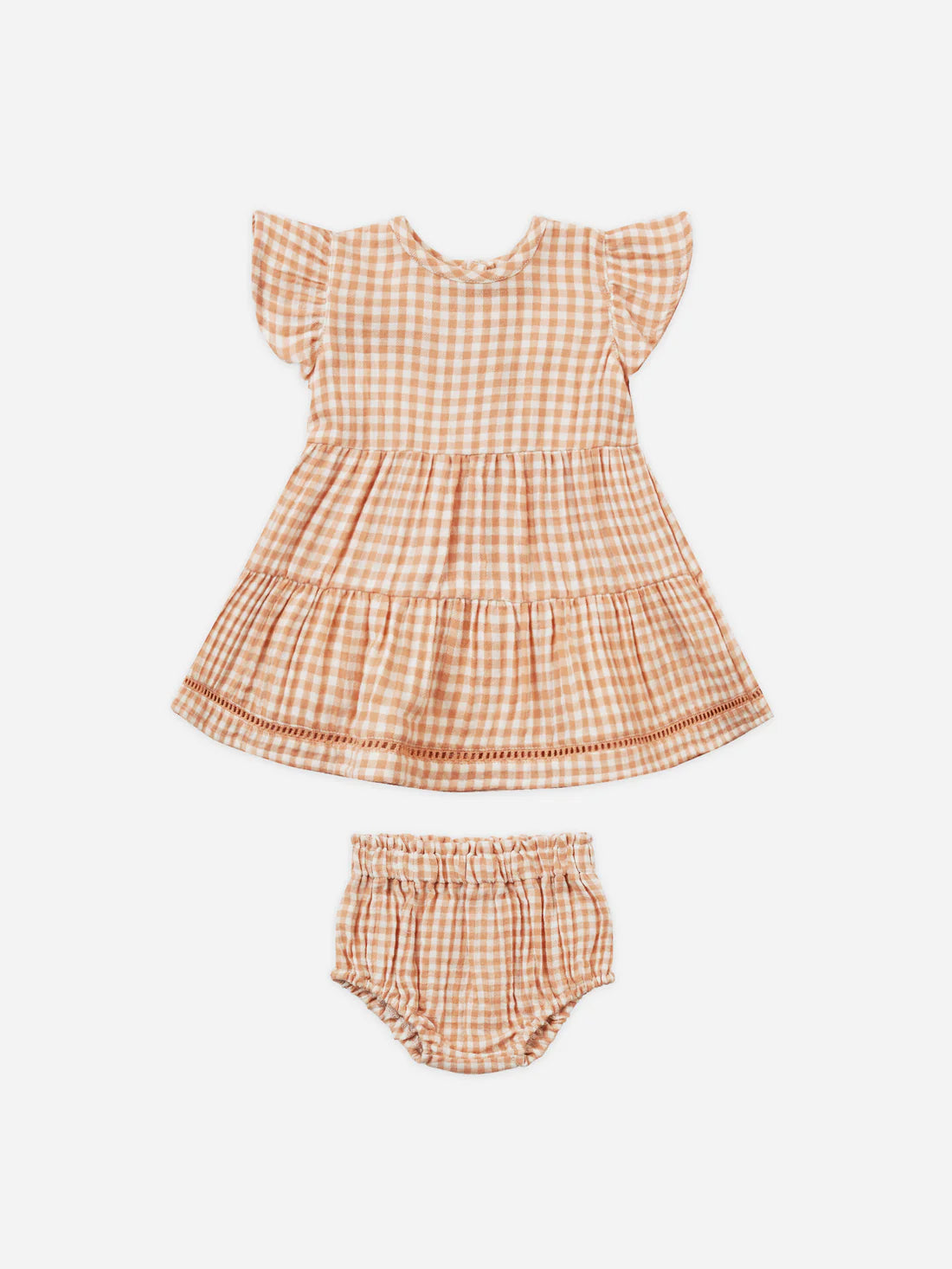 lily dress || melon gingham