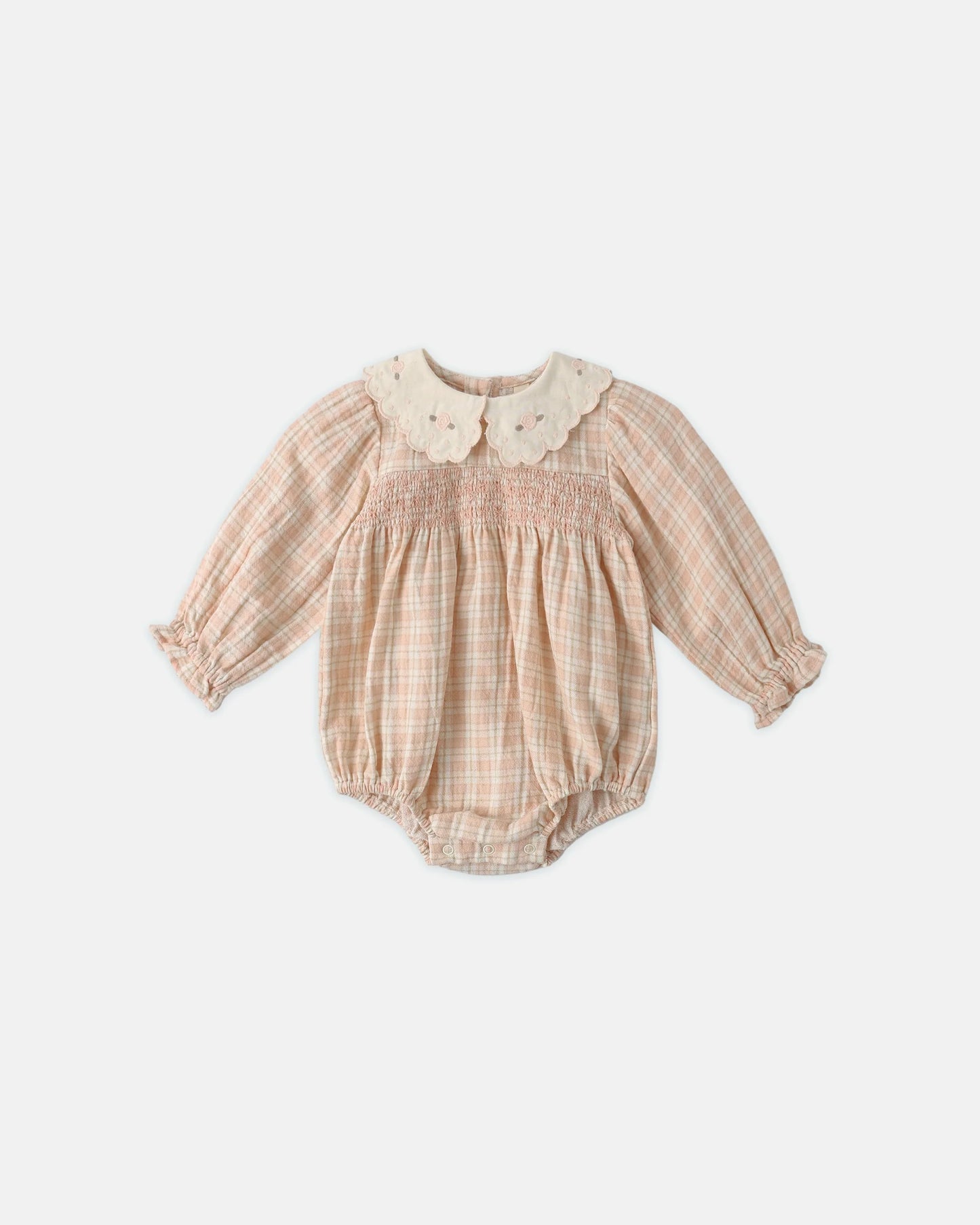 Callie Romper Pink Plaid