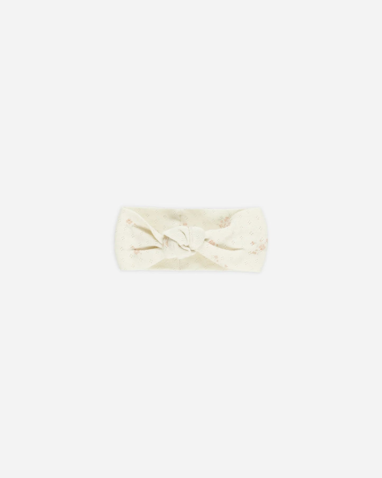 Pointelle Knotted Headband || Pink Ditsy