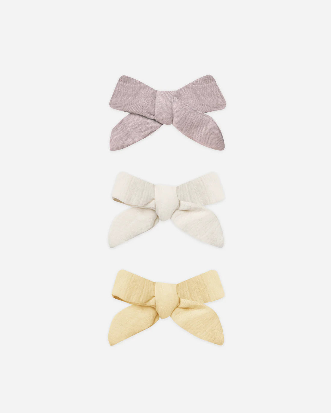 bow w. clip, set of 3 || lavender, natural, lemon