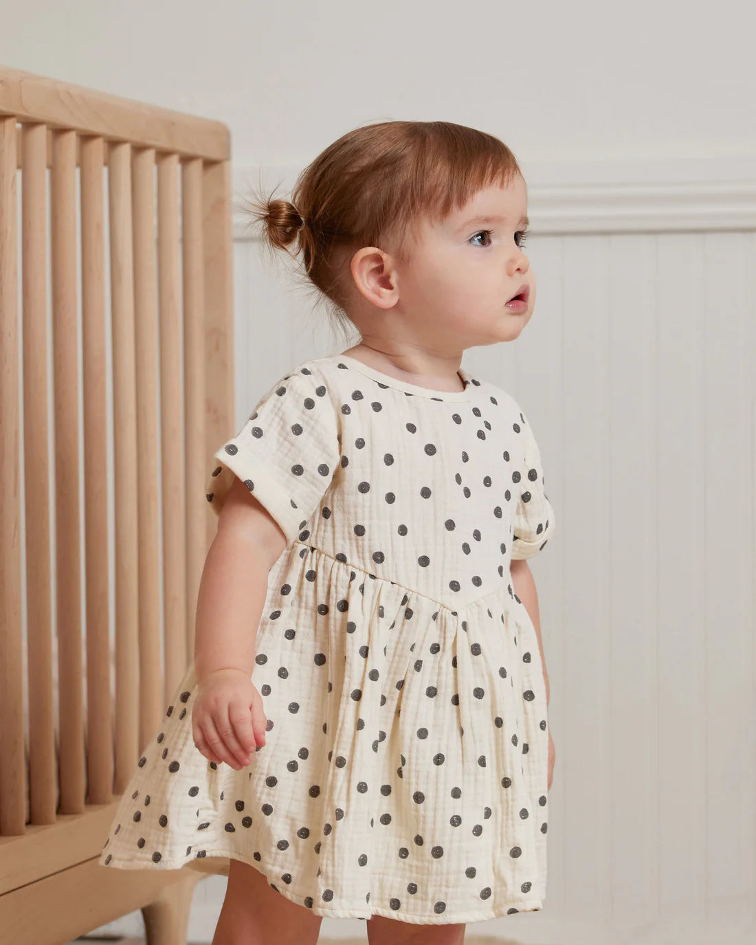 Brielle Dress || Navy Dot