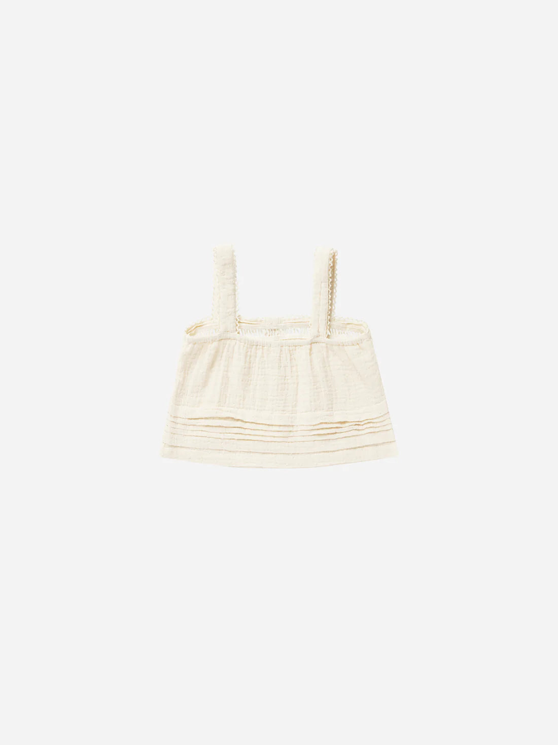 pleat tank || ivory