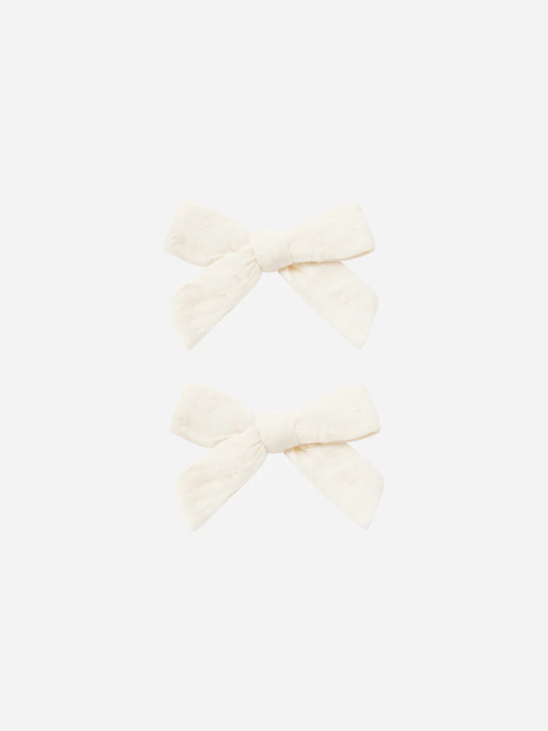 bow with clip || ivory