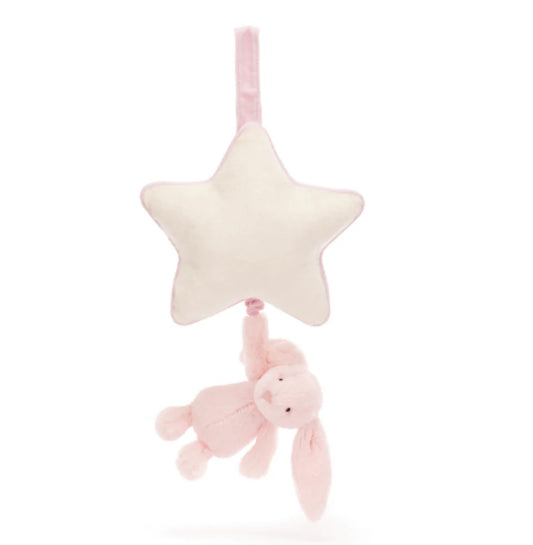 Bashful Pink Bunny Musical Pull