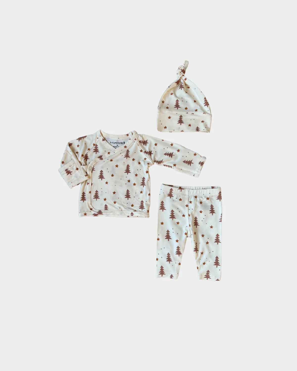 Bamboo Baby Snap Top Set - Christmas Trees